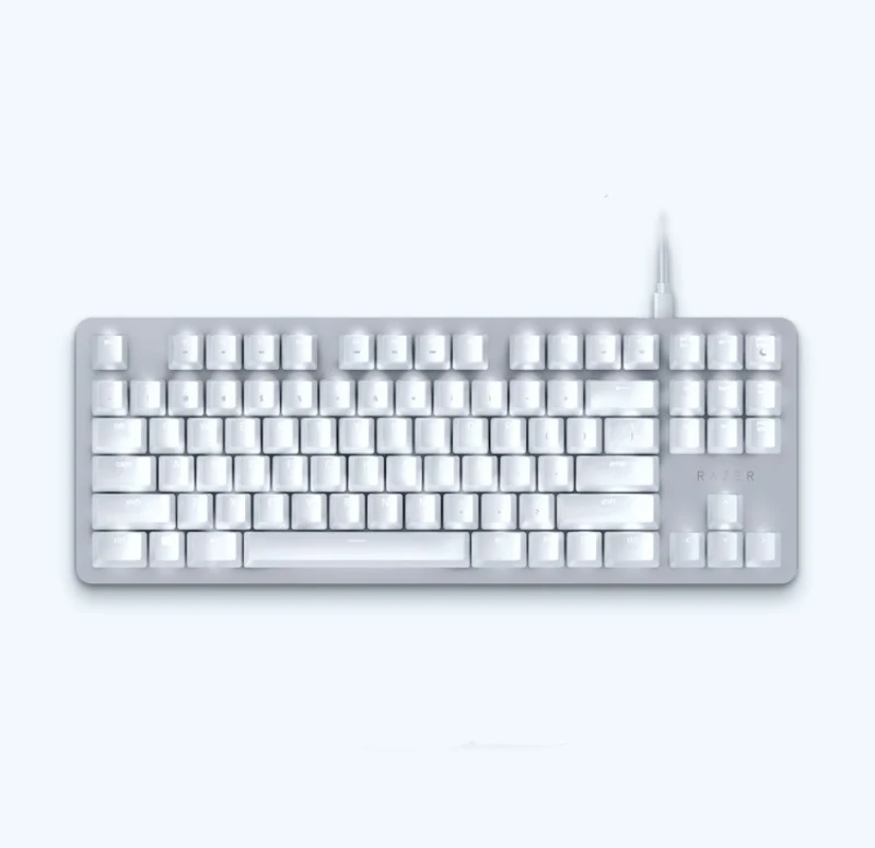 

Original Razer blackwidow lite mercury mechanical Keyboard 87 keys game office backlight white wired gaming keyboard