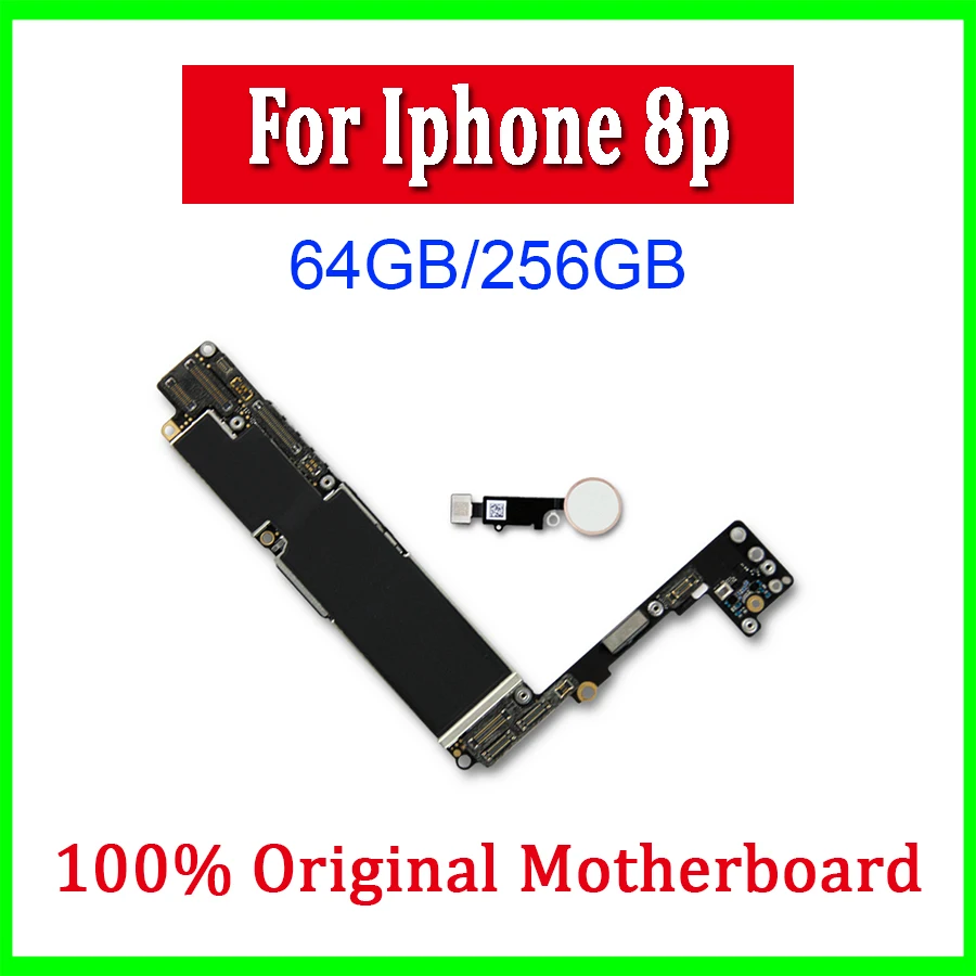 Заводская разблокированная 64GB 256GB для iphone 8 Plus материнская плата без/с сенсорным ID