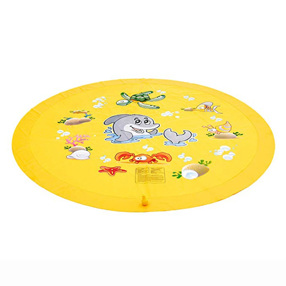 

67 inch Sprinkler Play Mat Inflatable Dolphin Splash Pad Kids Outdoor Fun Toys Children Portable Interactive Present