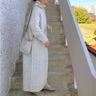 Платье-Свитер женское трикотажное однотонное, с высоким воротником