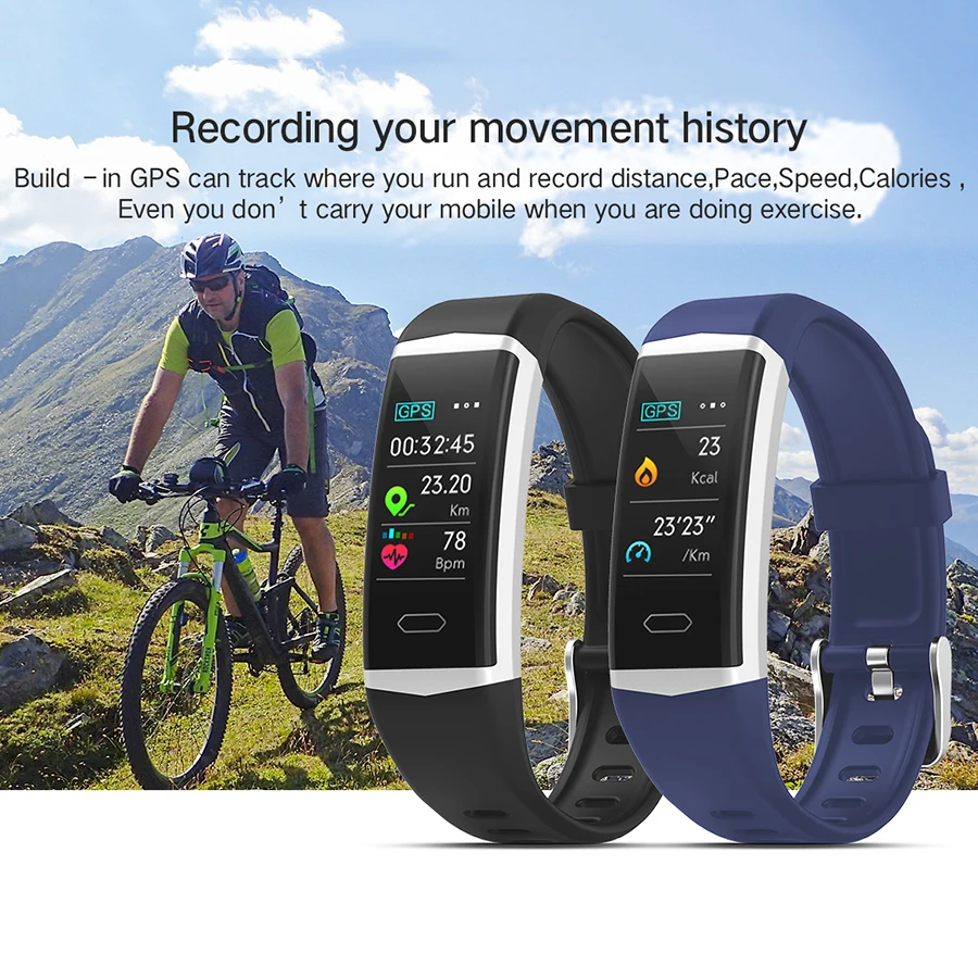 SCOMAS GPS Smart Watch Men Women Heart Rate Monitor Blood Pressure Fitness Tracker Smartwatch ip68 Sport Watch for ios android