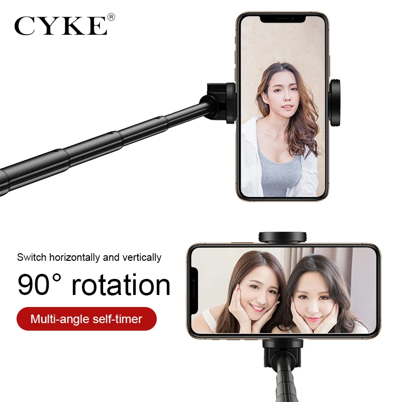 

CYKE 2020 selfie stick phone mini selfie stand selfie aluminum alloy expandable folded selfie length for xiaomi or iphone
