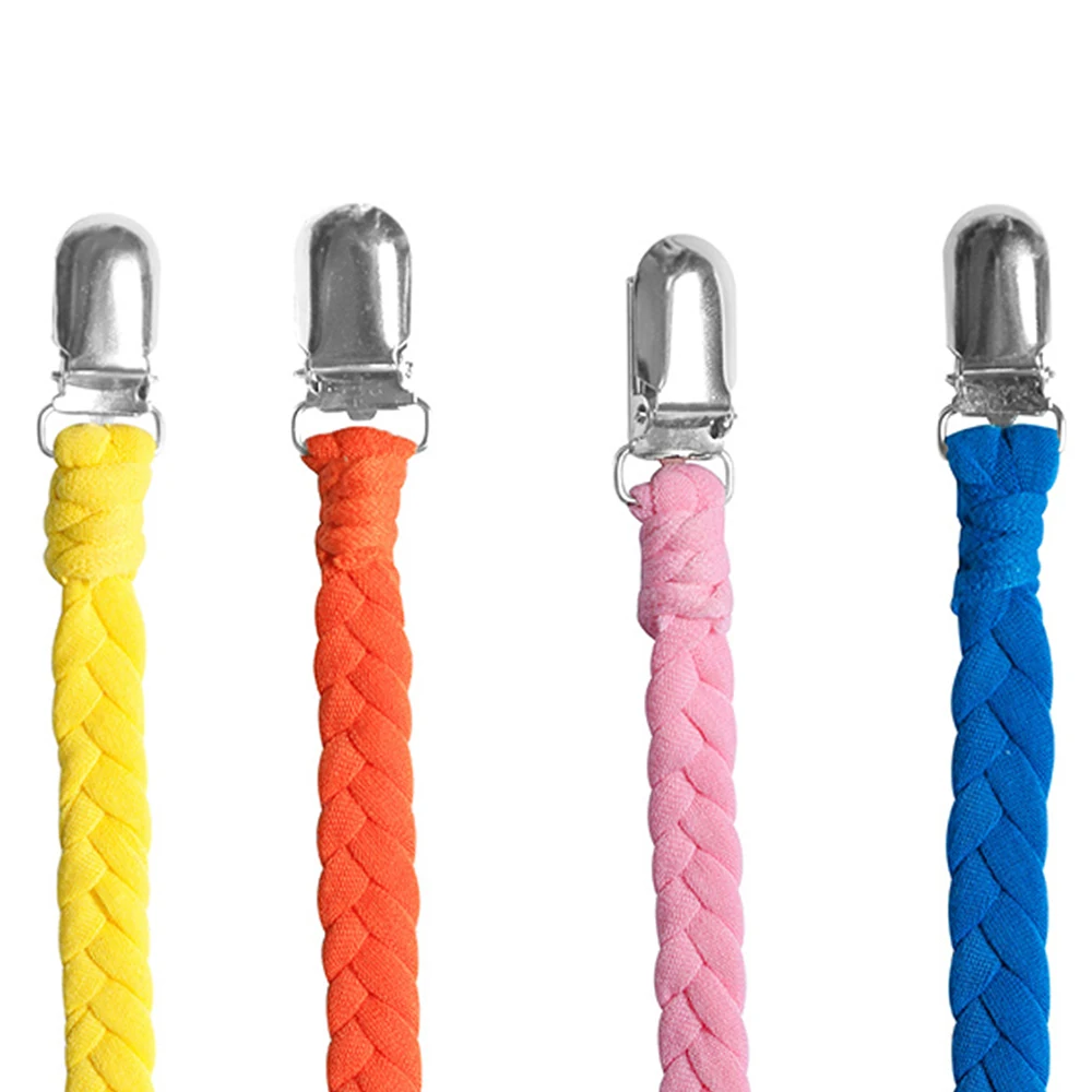 

Multipurpose Baby Pacifier Clip Holder Braiding Leash Safe Teething Toy stainless steel Clip Straps For Baby Boys Girls