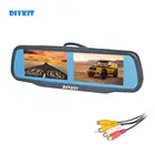Автомобильный зеркальный монитор DIYKIT, двойной ЖК-монитор TFT 4,3 дюйма для Dvd-видеоплеера, Автомобильная камера заднего вида