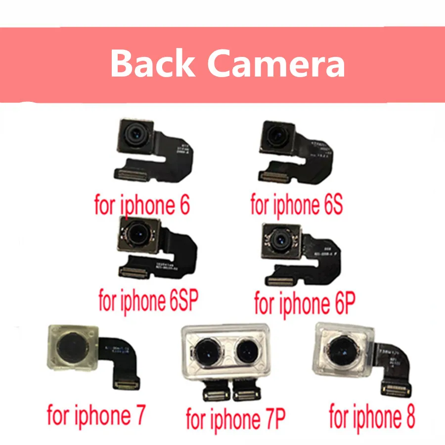 Оригинальная задняя камера для iPhone SE 6 6 Plus 6S 6S Plus 7 7 Plus 8 8 Plus X XS XR XS Max Хорошая рабочая задняя камера