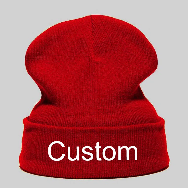 Шапка бини с вышивкой и логотипом на заказ Зимняя Высококачественная модная
