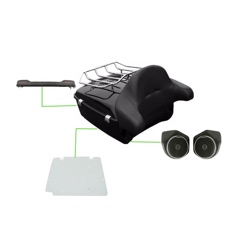 King тур пакет Пак багажник спинки w/багажная стойка и спикер стручки стоп бег свет