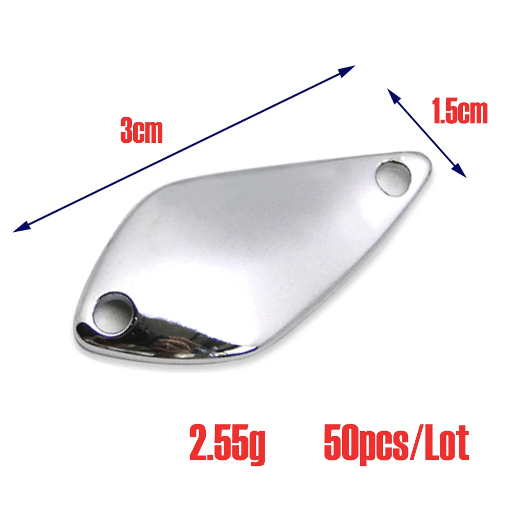 2.5g-- 50pcs Джерри, 50 шт в наборе, 1,8g 2,3g 2,5g 3,5g 5g рыболовные приманки пресноводный металлический жесткая наживка Неокрашенные Пустые форель блесна в форме ложки приманка блесна - Цвет: 2.5g-- 50pcs