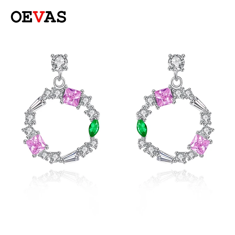 Женские серьги капельки из серебра 925 пробы с цирконом|Серьги-подвески| |