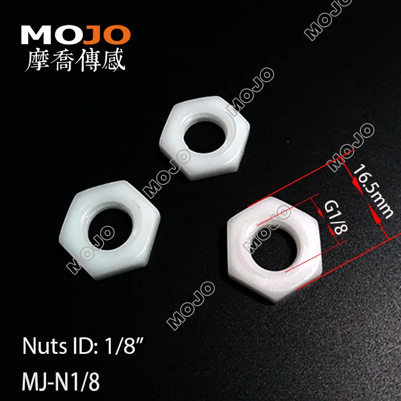 

2020 Free shipping!(100pcs/Lots)MJ-N1/8 Hexagon Nuts inside diameter: G1/8" PP material Plastic Nuts