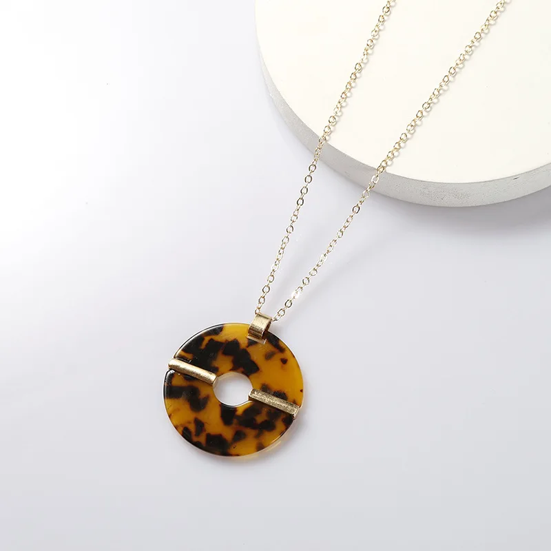 Женская леопардовый цвет акриловый цепочка ручной работы на свитер винтажная