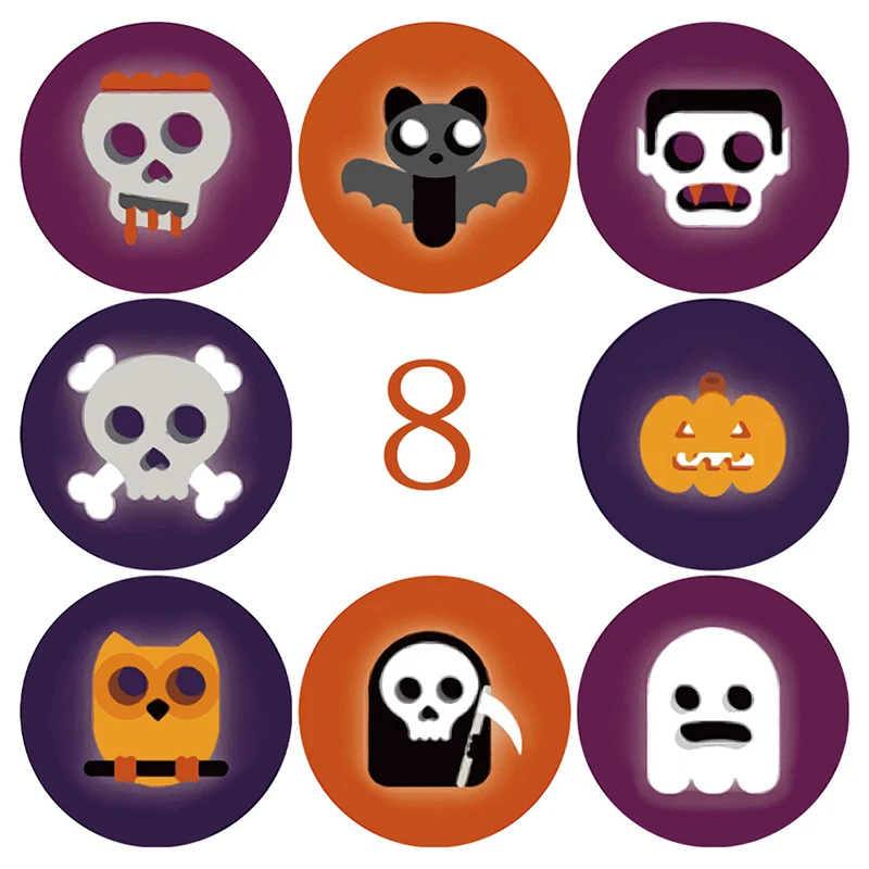500 шт./компл. наклейка в виде тыквы на Хэллоуин для подарков украшение декор