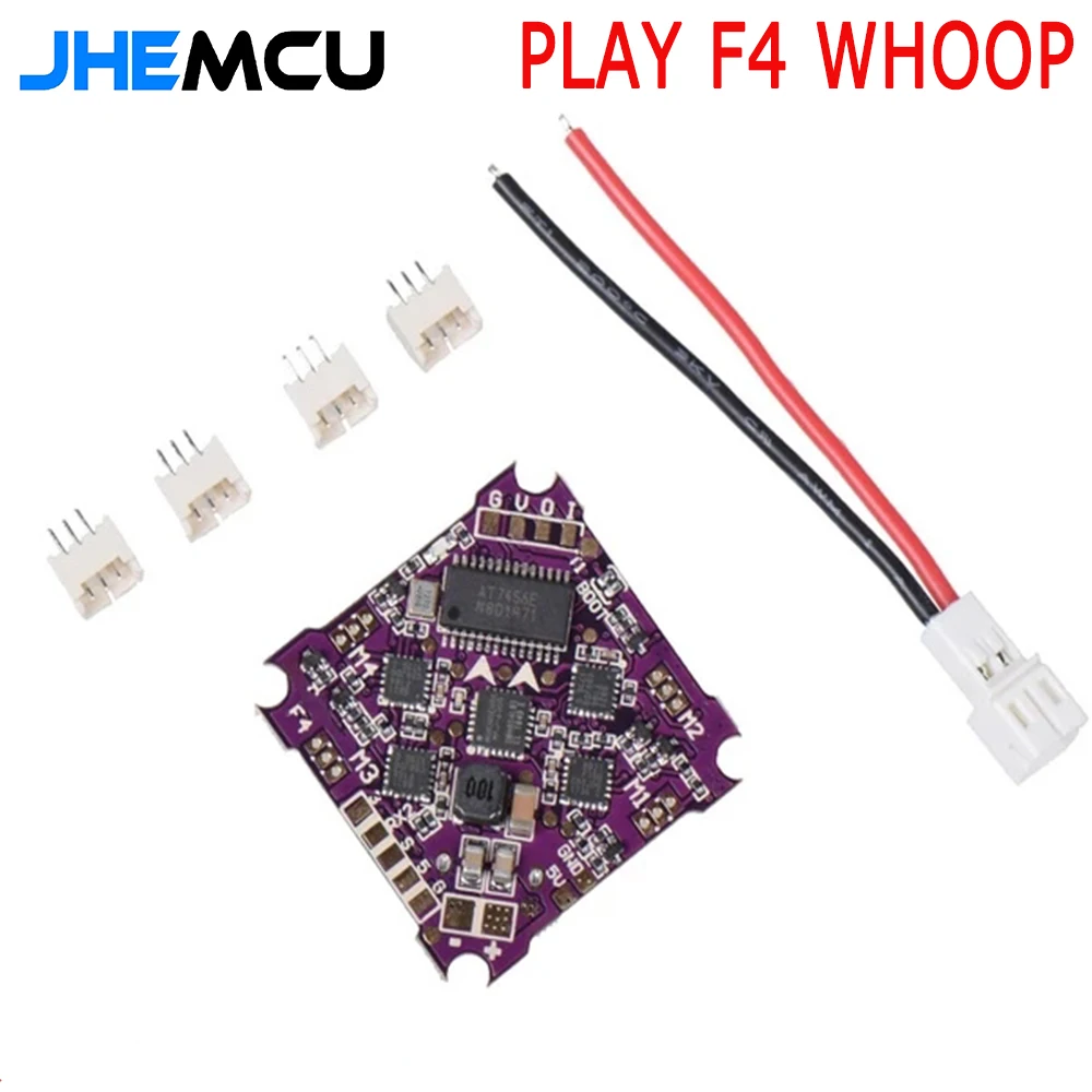 Контроллер полета JHEMCU Play F4 Whoop AIO OSD BEC и встроенный 5A BL_S 1-2S 4 в 1 ESC для