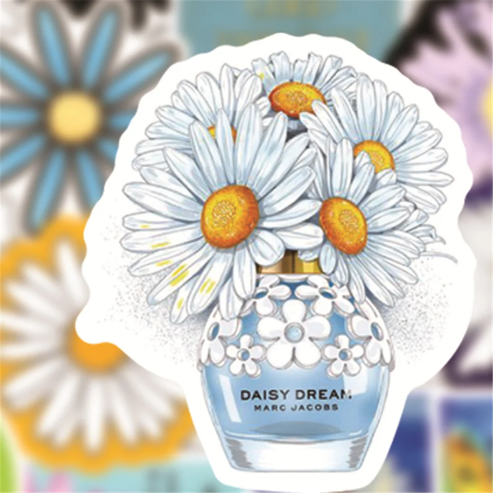 10/30/50PCS Small Fresh Daisy Graffiti Stickers Water Cup Luggage Hand Account Refrigerator Car Decoration Wholesale | Игрушки и хобби