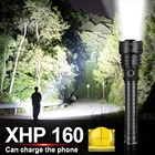 Самый мощный светодиодный фонарь XHP160 XHP90, 2021, 18650, зарядка от USB, Cree XHP50.2, тактический фонарь, фонарь, лампа, 26650