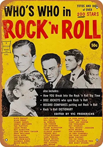 

Metal Sign - 1958 Who's Who in Rock 'N Roll - Vintage Look