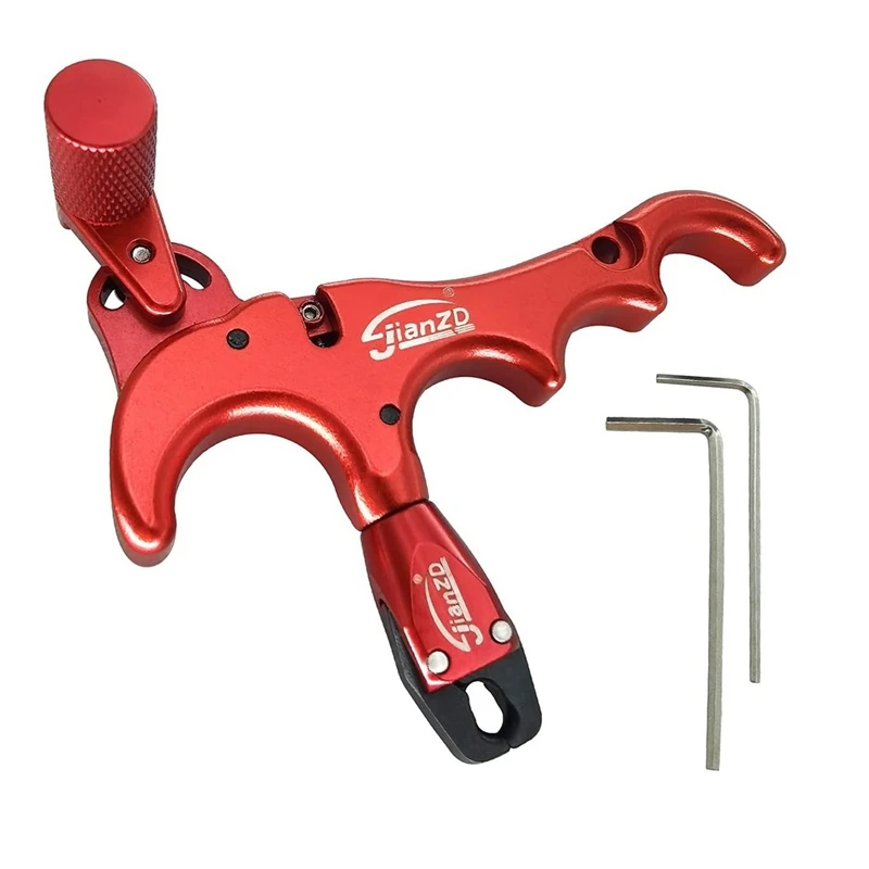 

NEW-JIANZD Compound Bow Aid Releaser Adjustable Can Rotate 360° Thumb Release Bow for Archery Arrows and Bow Release Blue
