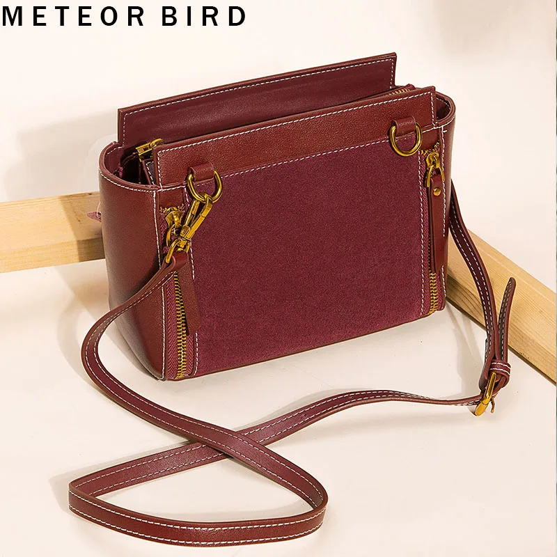 Сумка на плечо Meteor bird женская роскошный саквояж кросс боди бордового цвета