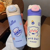 vacuum cup cute color winter vacuum flask high value bear student girl stainless steel drinking cup ins photo favorite gift