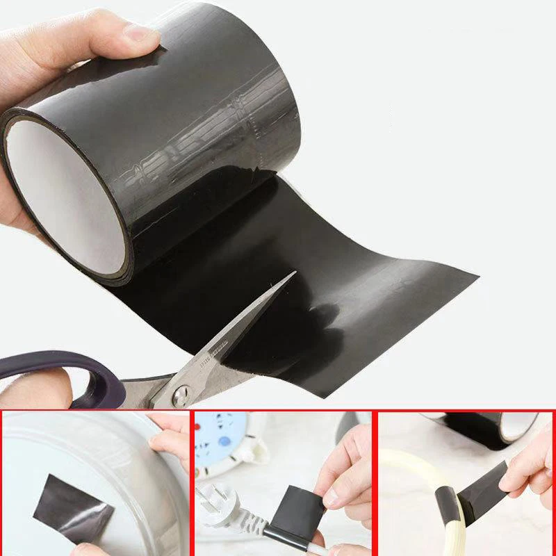 

New 20cm Super Fix Strong Waterproof Stop Leak Seal Repair Insulating Tape Performance Self Tape Duct Tape Waterproof Pipe Tape