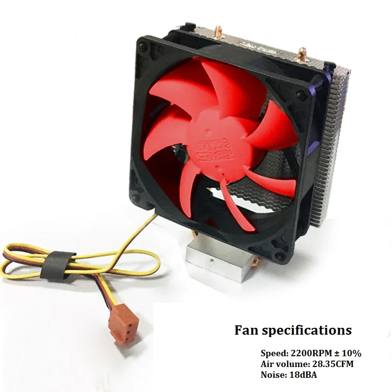 Pccooler N80 2 медная тепловая трубка northbridge cooler southbridge Охлаждающий радиатор для материнской платы поддерживающая конструкция 80 мм вентилятор процессора - Цвет лезвия: cooler and 8cm fan