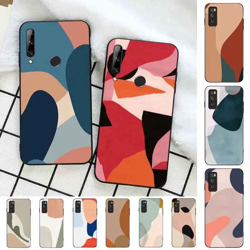 

FHNBLJ Art Retro Abstract Geometry Phone Case for Huawei Honor 8x C 9 10 i lite play view 10 20 30 5A Nova 3 I