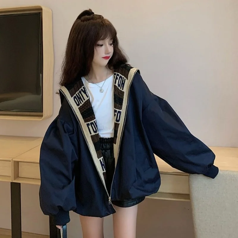 Женская хлопковая куртка с воротником-лодочкой свободного покроя | одежда