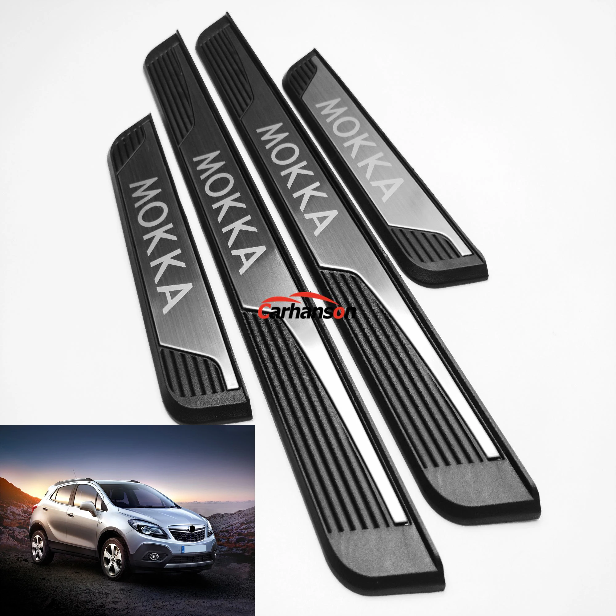 

Car Accessories Sticker For Opel Vauxhall Mokka Door Sill Plates Stainless Steel Protectors Guards Car-Styling Styling 2013-2019
