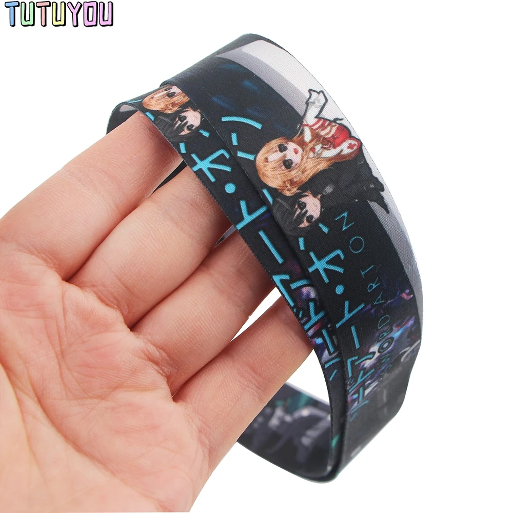 PC2477 аниме девочка мультфильм значки Стиль любителей брелок Шнур Шейный ремень