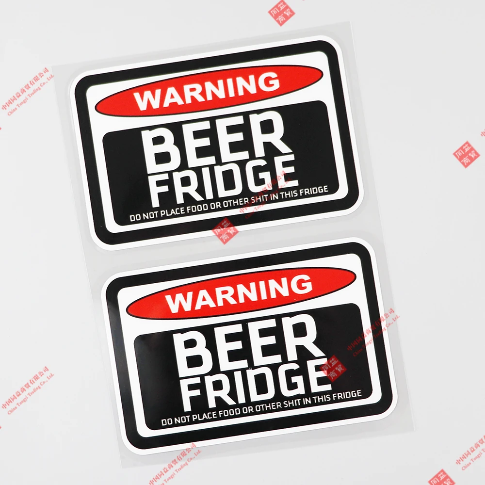 

Personality Interesting Cartoon Beer Fridge Decal PVC Motorcycle Car Sticker