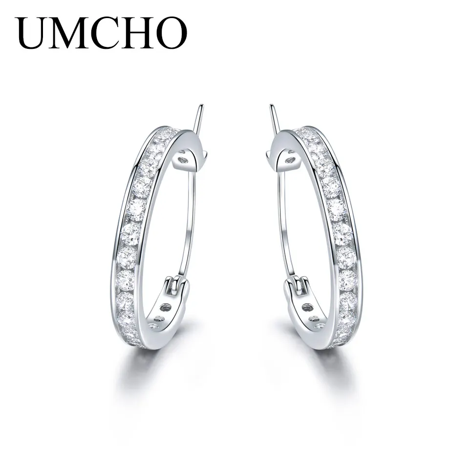 UMCHO, цельное серебро, 925, ювелирное изделие, хорошее зеленое, создано, нано изумруд, серьги-клипсы для женщин, праздничные подарки на день рождения, очаровательные ювелирные изделия - Цвет камня: ZEUJ0103Z-1