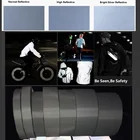 EN471 Gery Светоотражающая полиэфирная ткань для сумки для одежды, светоотражающие предупреждающие полосы 5 мрулон