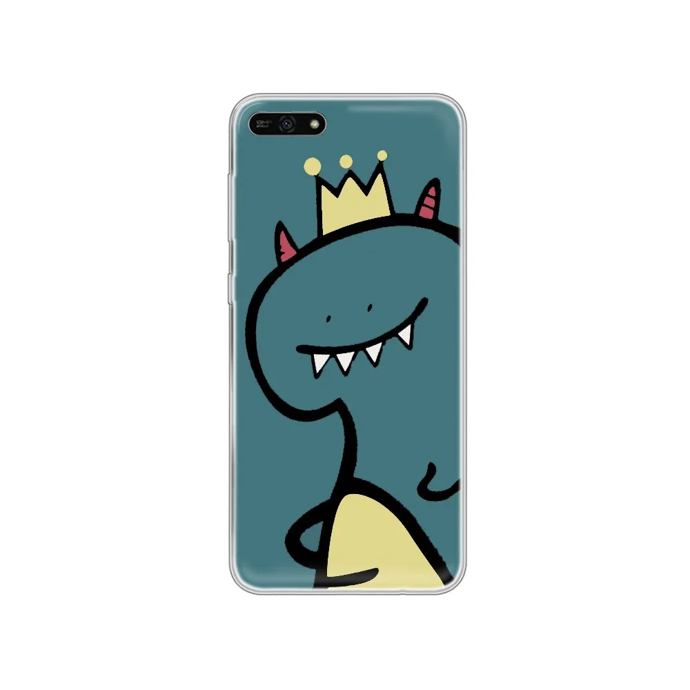 Модные Peach авокадо динозавр Etui Прозрачный чехол для мобильного телефона HUAWEI honor
