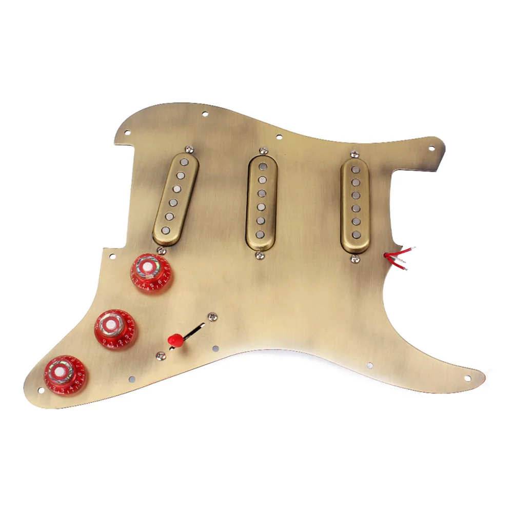 

Electric Guitar Replacement SSS Pickguard Alnico Pickup Guard for Strat