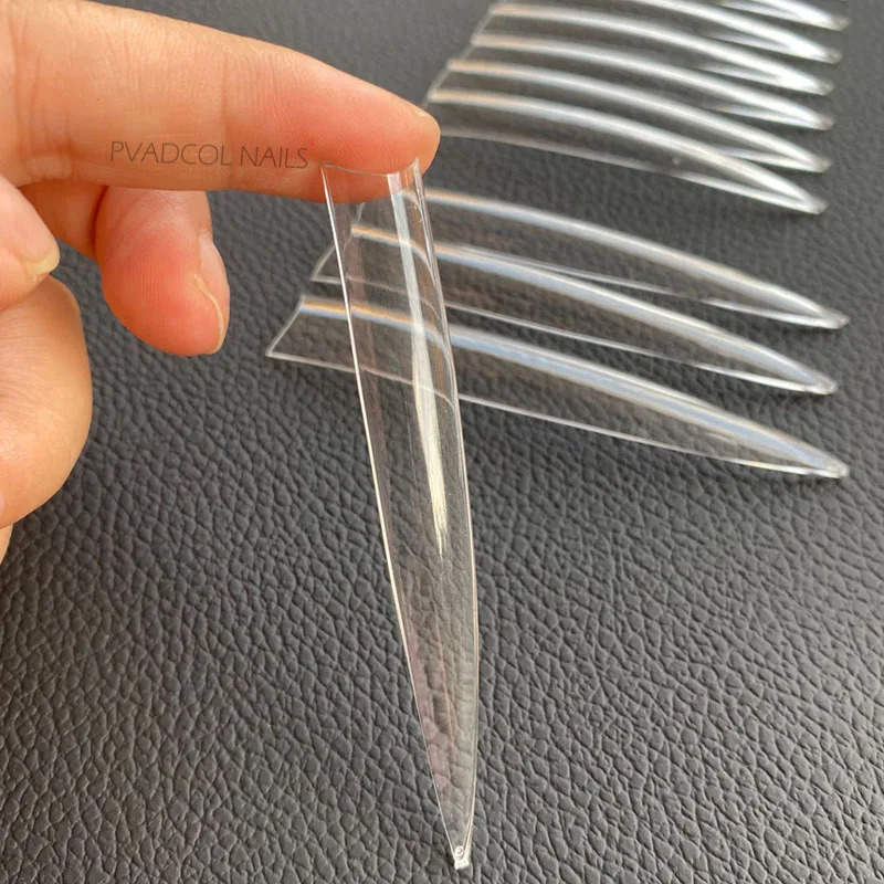 120 шт./пакет 4XL сверхдлинные наклейки для дизайна ногтей прозрачная зеркальная