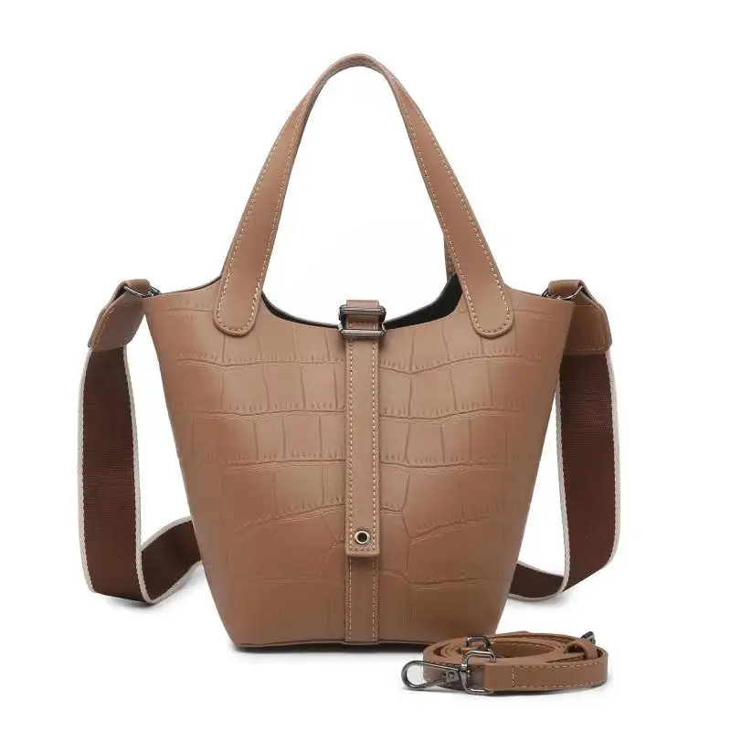 

2021 New Retro Alligator Bucket Bags Women Crocodile Pattern Handbag Capacity Casual Crocodile Shoulder Messenger Bags