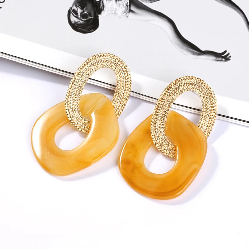 Модные серьги-манифесты 2019 женские большие серьги металлические круглые с