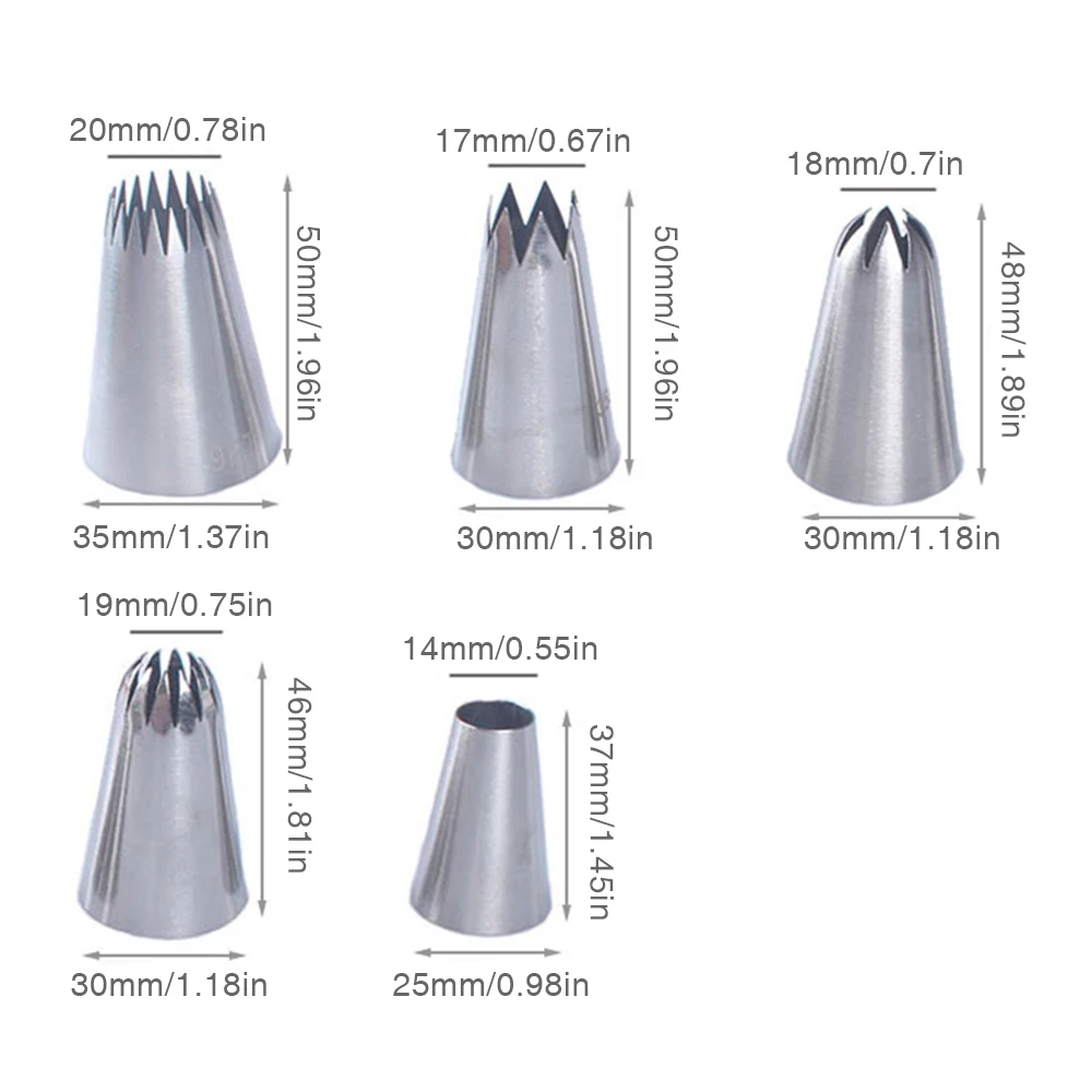 

Stainless Steel Decorating Mouth Combination Baking Tool Decorating Mouth Pastry Nozzle Tips Cake Biscuit Cream Baking Tools
