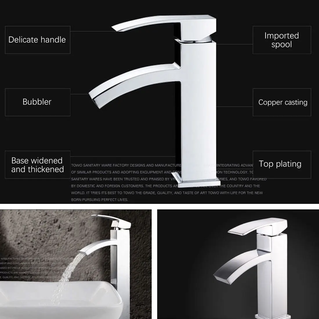 1 шт. хромированный смеситель для раковины из нержавеющей стали аксессуары