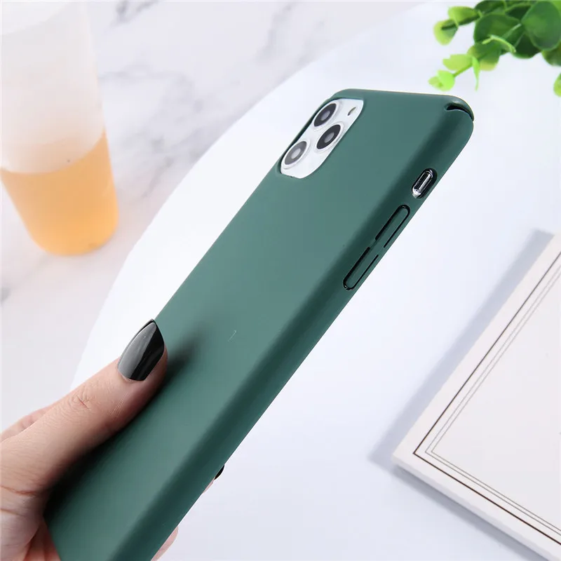 Простой чехол USLION карамельных цветов для телефона iPhone 7 6 6S 8 Plus 11 Pro Max X XR XS жесткий
