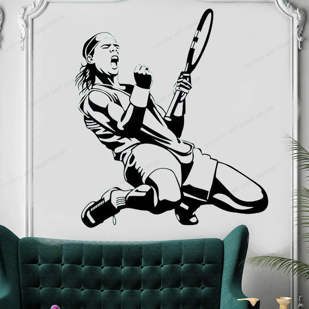 Виниловая наклейка для теннисного плеера спортивный Настенный декор на стену с
