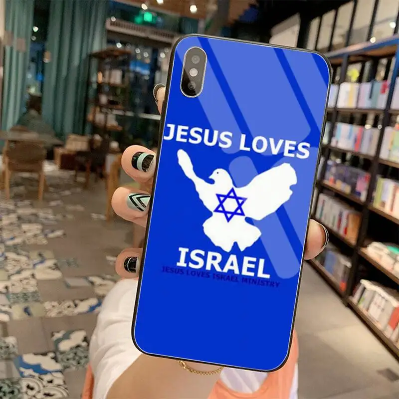 

Israel flag DIY Printing Phone Case cover Shell Tempered Glass For iPhone 11 Pro XR XS MAX 8 X 7 6S 6 Plus SE 2020 case
