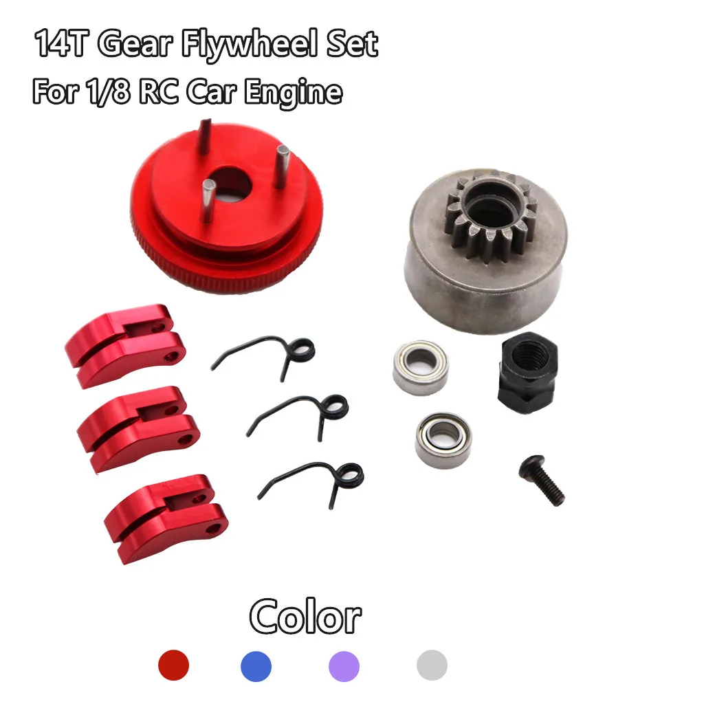 Колокольчик сцепления 14T маховик шестерни с подшипником наборы обуви для 1/8 HSP RC