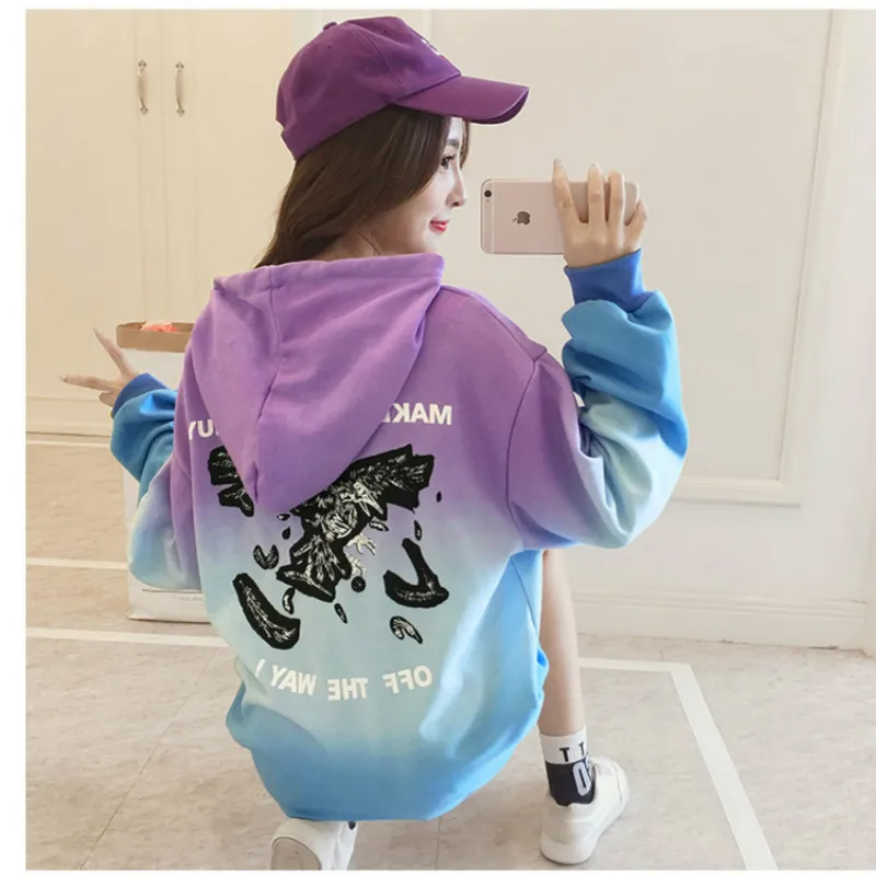 Женская толстовка с капюшоном свободная бархатная Толстовка кораллового цвета в