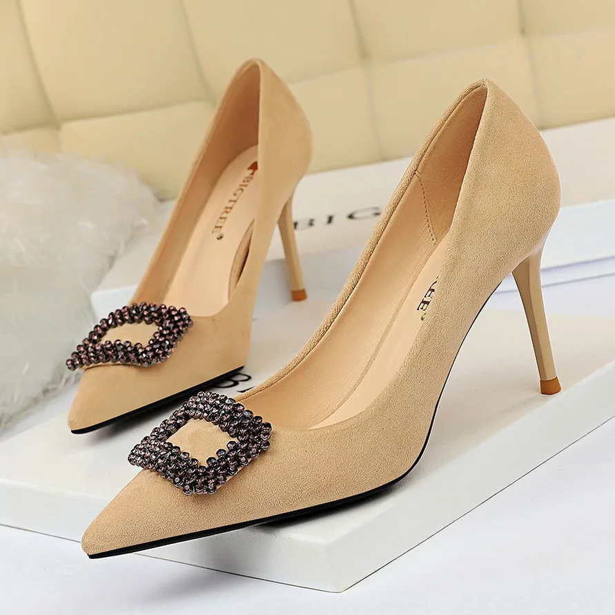 

Women Beautiful High Heel Shoes Wedding Pump Shoe Woman High Heels Lady Pumps Fashion Comfortable Leather Shoes