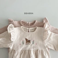 baby bodysuit kids jumpsuit newborns overalls baby girls long sleeve romper hat outfits vintage organic cotton infant clothes