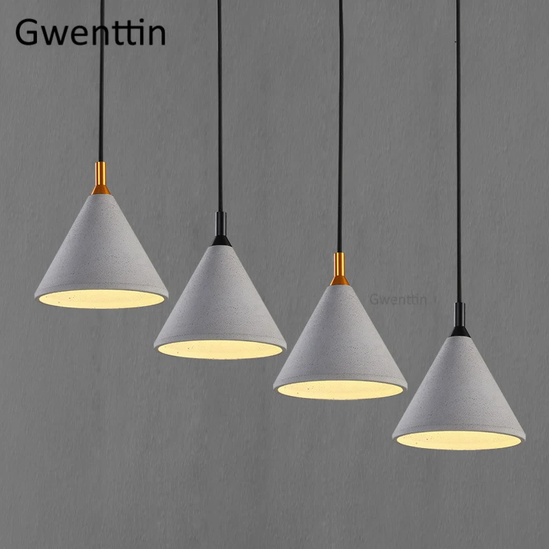 Винтажные цементные подвесные светильники Led Лофт Декор промышленная лампа скандинавские подвесные лампы для гостиной кухни осветительные приборы E27