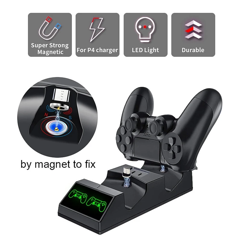 Для PS4/Pro/Slim Dual Controller зарядная док-станция с 2 микро-usb зарядными разъемами для Sony