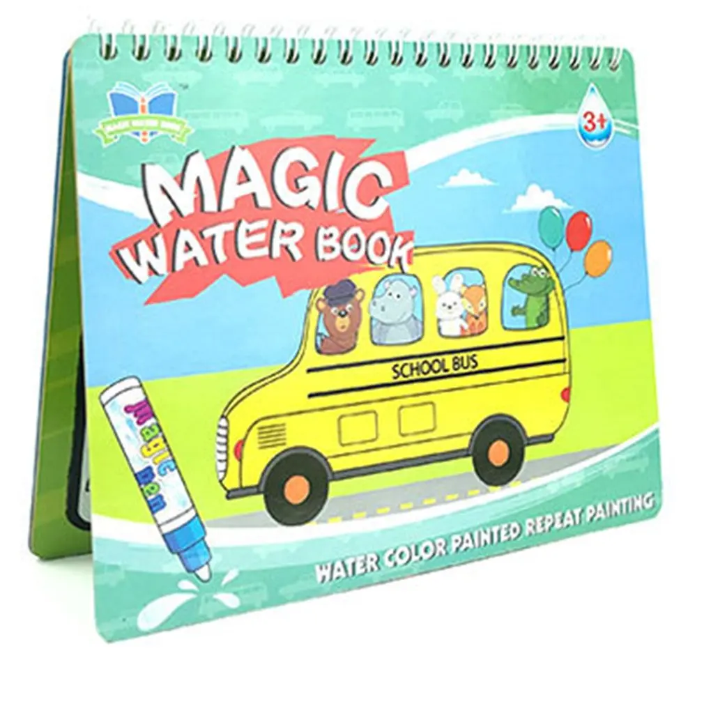 

Reusable Magic Water Drawing Book Coloring Book Doodle & Magic Pen Painting Drawing Board For Kids Educational Toy Birthday Gift