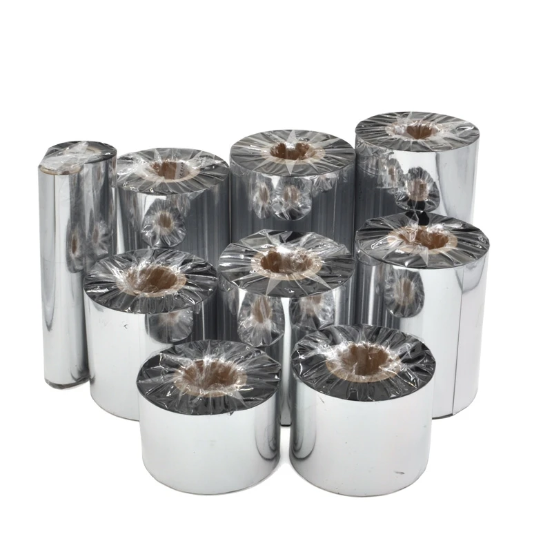 

NEW 2Rolls Wax Ribbon 50 60 70 80 90 100 110mm 300m label paper coated resin-basel transfer barcode printer tag clothingd therma